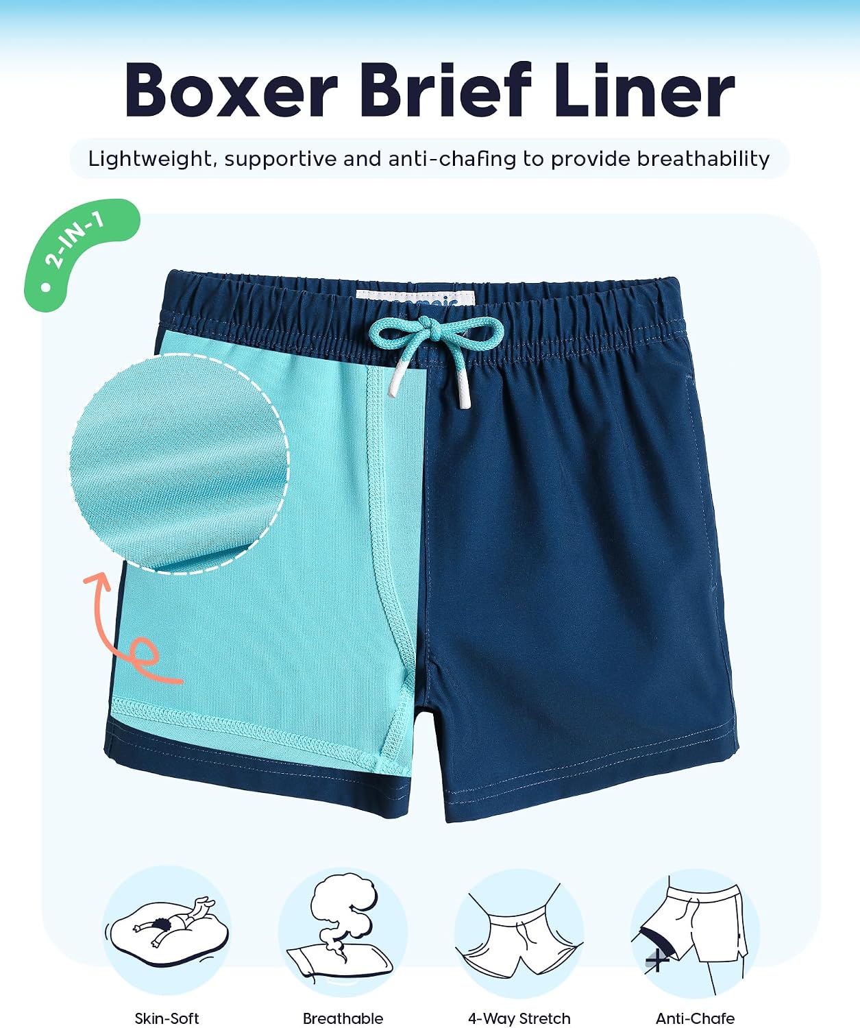 Thumbnail 2 de maamgic Boys Swim Trunks with Compression 90/10
