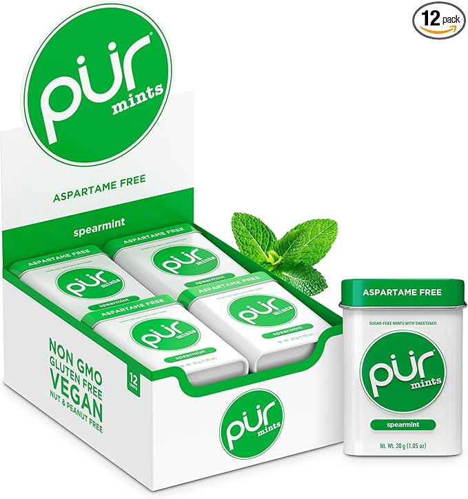 Detalle de PUR Mentas Veganas Sin Azúcar con Xilitol 🌿 - 30 unidades