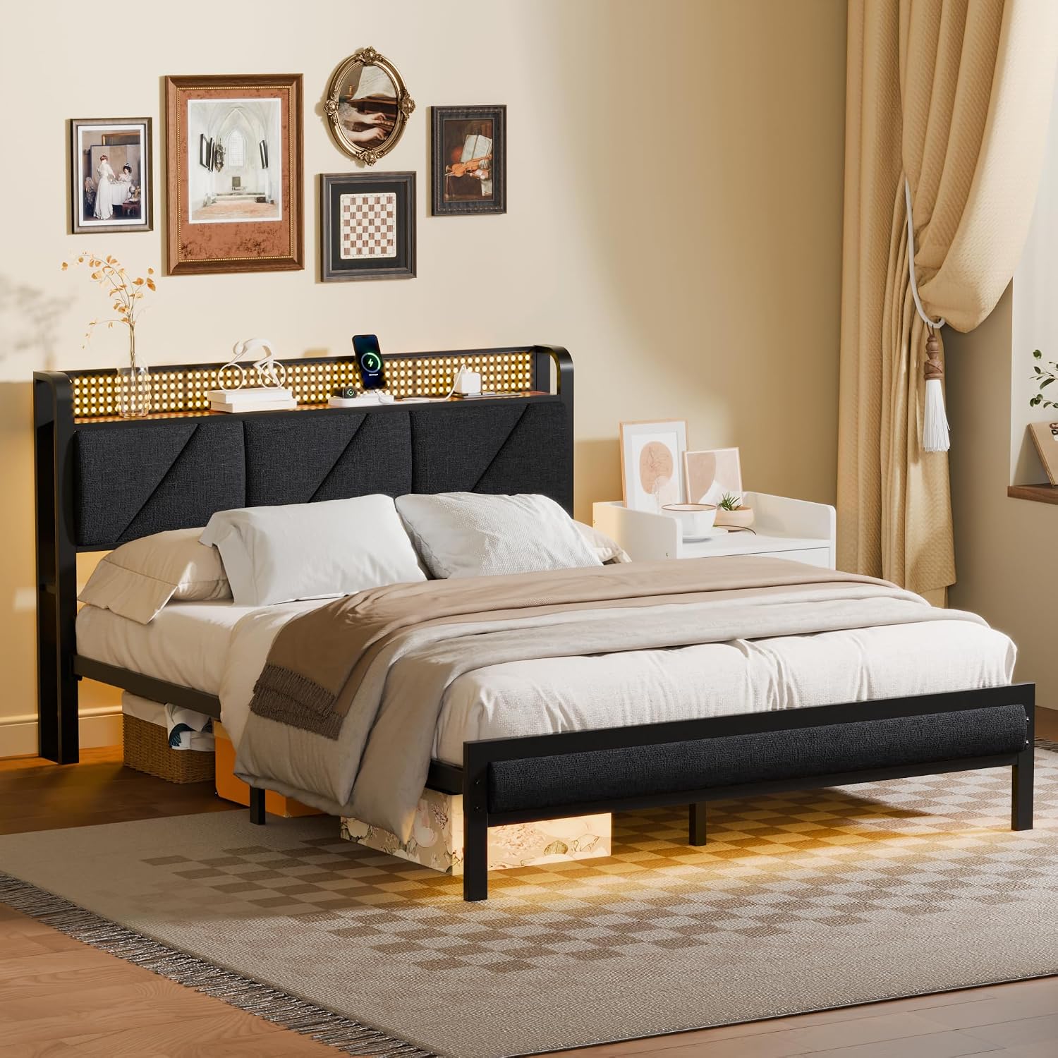 Thumbnail 4 de Furnulem Bed Frame, Queen