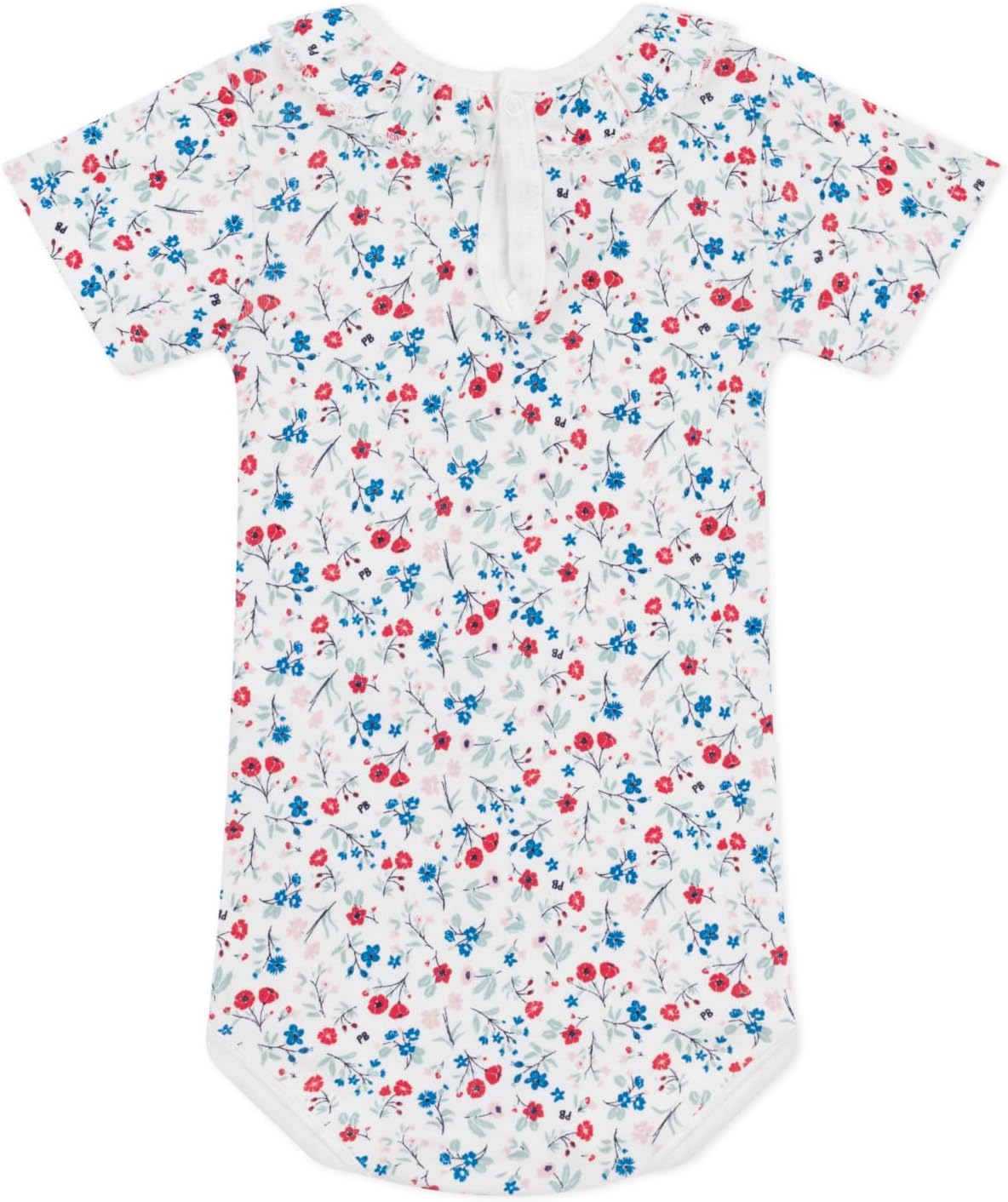 Thumbnail 1 de Petit Bateau Body bébé fille à manches courtes et collerette en coton