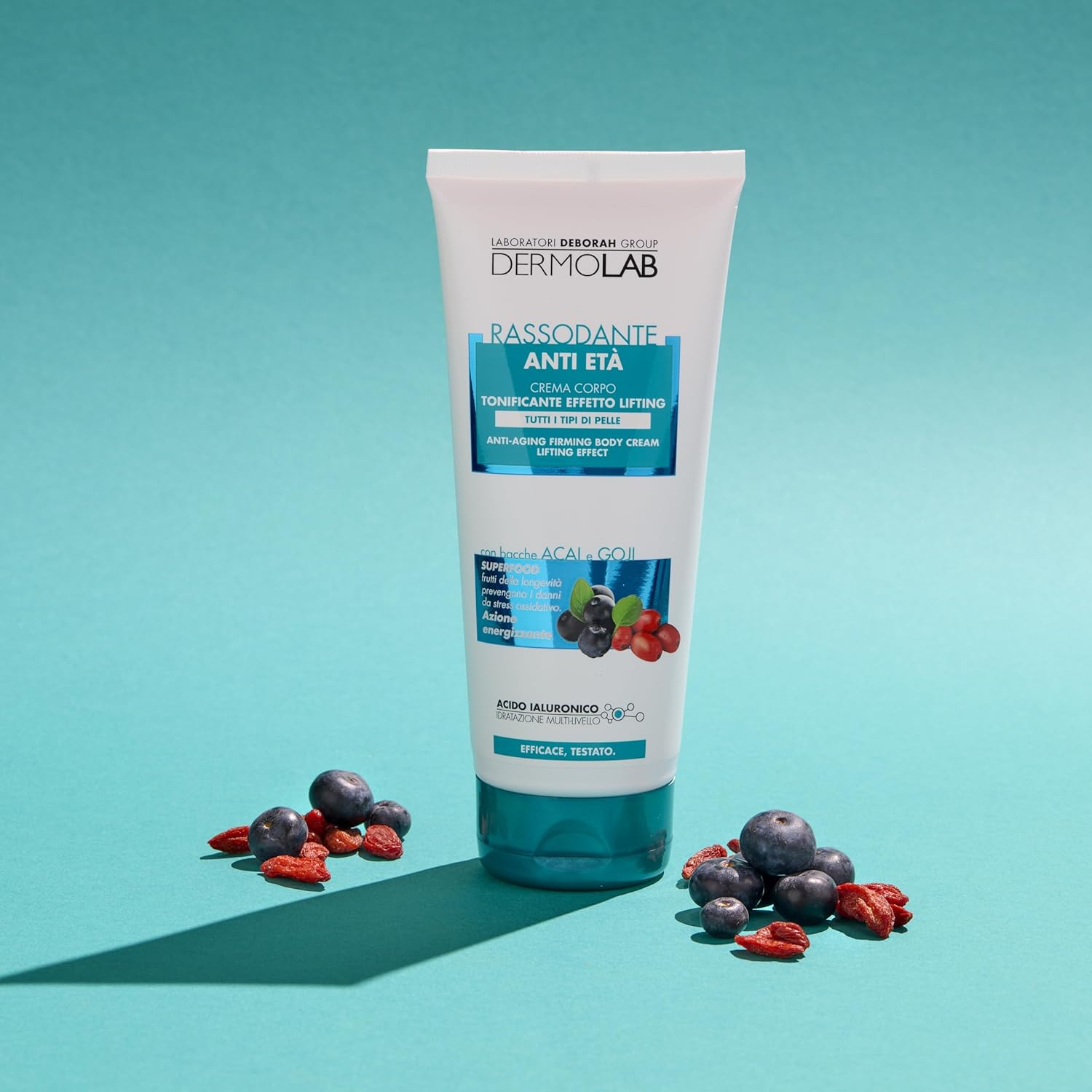Detalle de Dermolab Crema Corpo Rassodante Anti Età – Effetto Idratante e Rassodante per Tutti i Tipi di Pelle (200 ml)