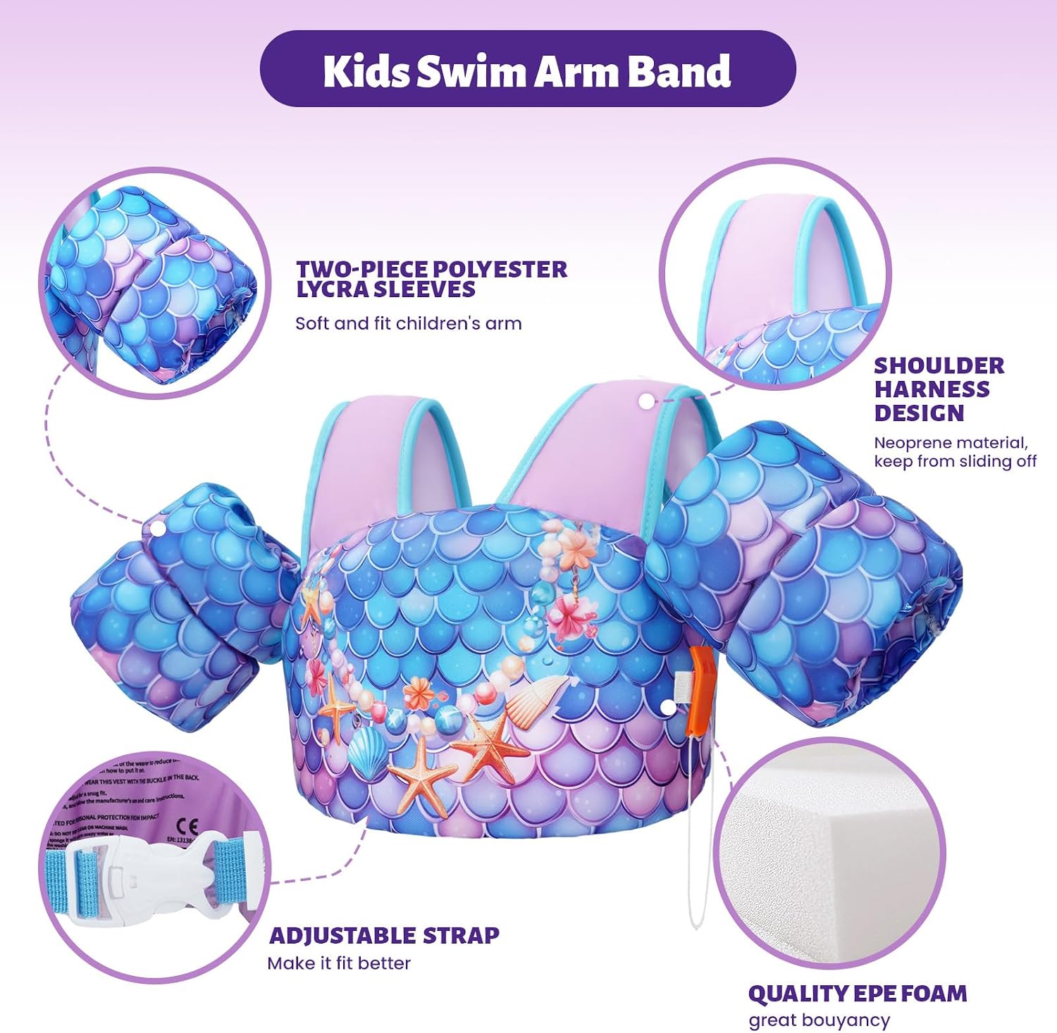 Detalle 2 de Zeraty Toddler Swim Vest, 30–50 lb