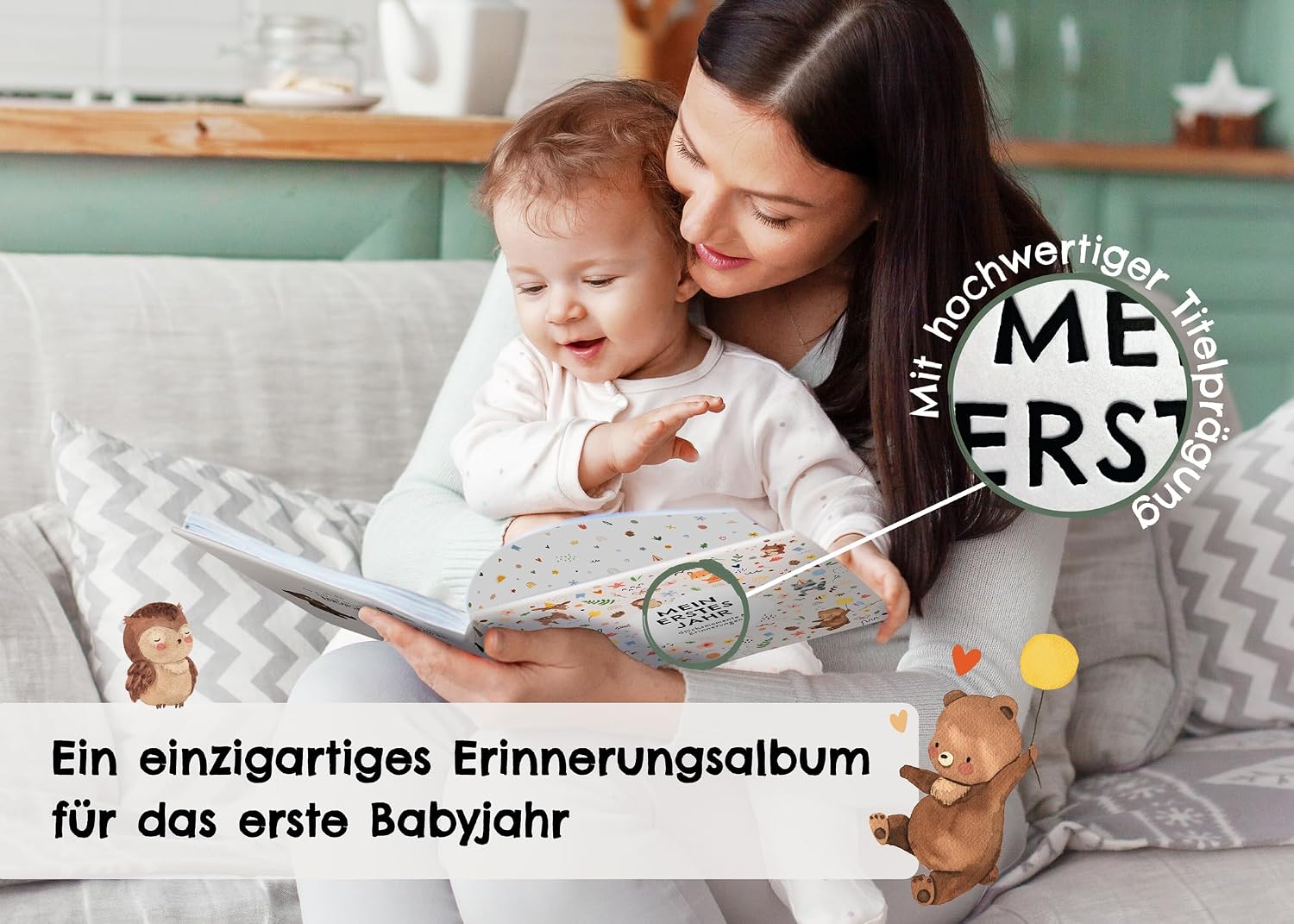 Detalle 2 de Mein erstes Jahr Babyalbum 72 Seiten