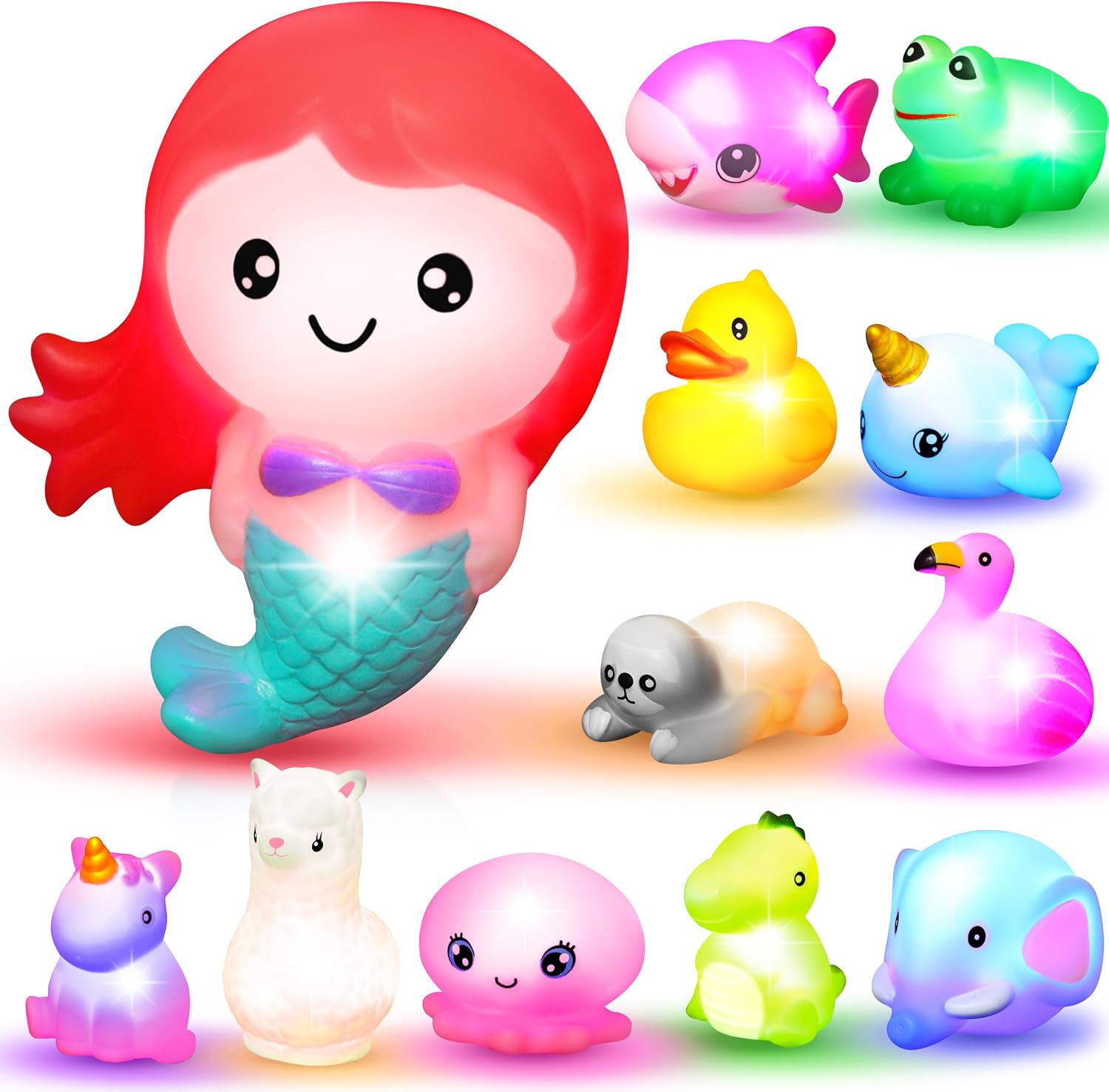 Detalle de JOYIN 12 PCS Light-Up Bath Toys for Toddlers