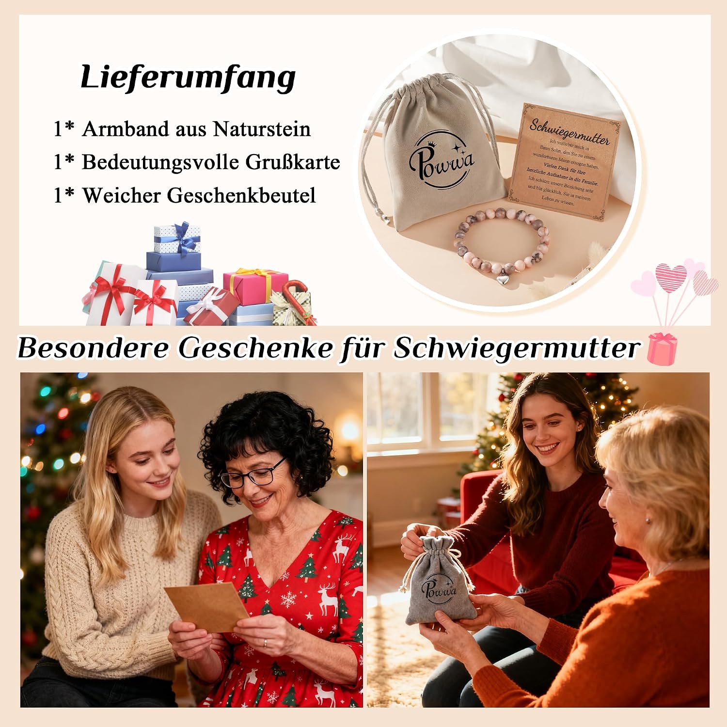Thumbnail 4 de POWWA Naturstein Armband 18 cm