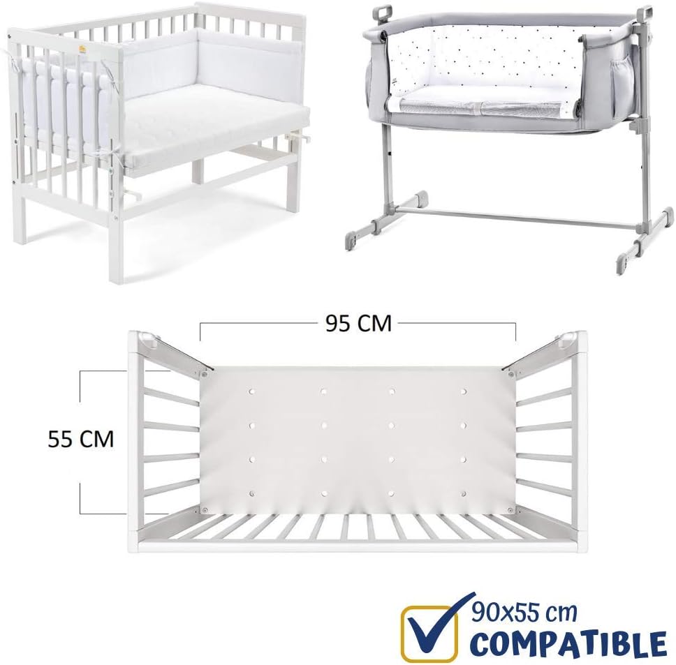 Thumbnail 4 de FlyIdeas Set 2 lenzuola con angoli per culla 90x50 cm in cotone traspirante