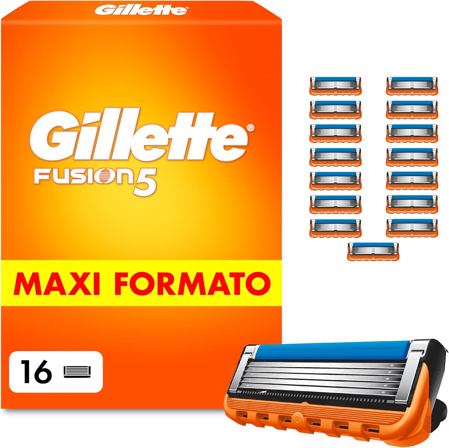Detalle de Gillette Fusion5 Lamette di Ricambio per Rasoio da Uomo – 16 lame