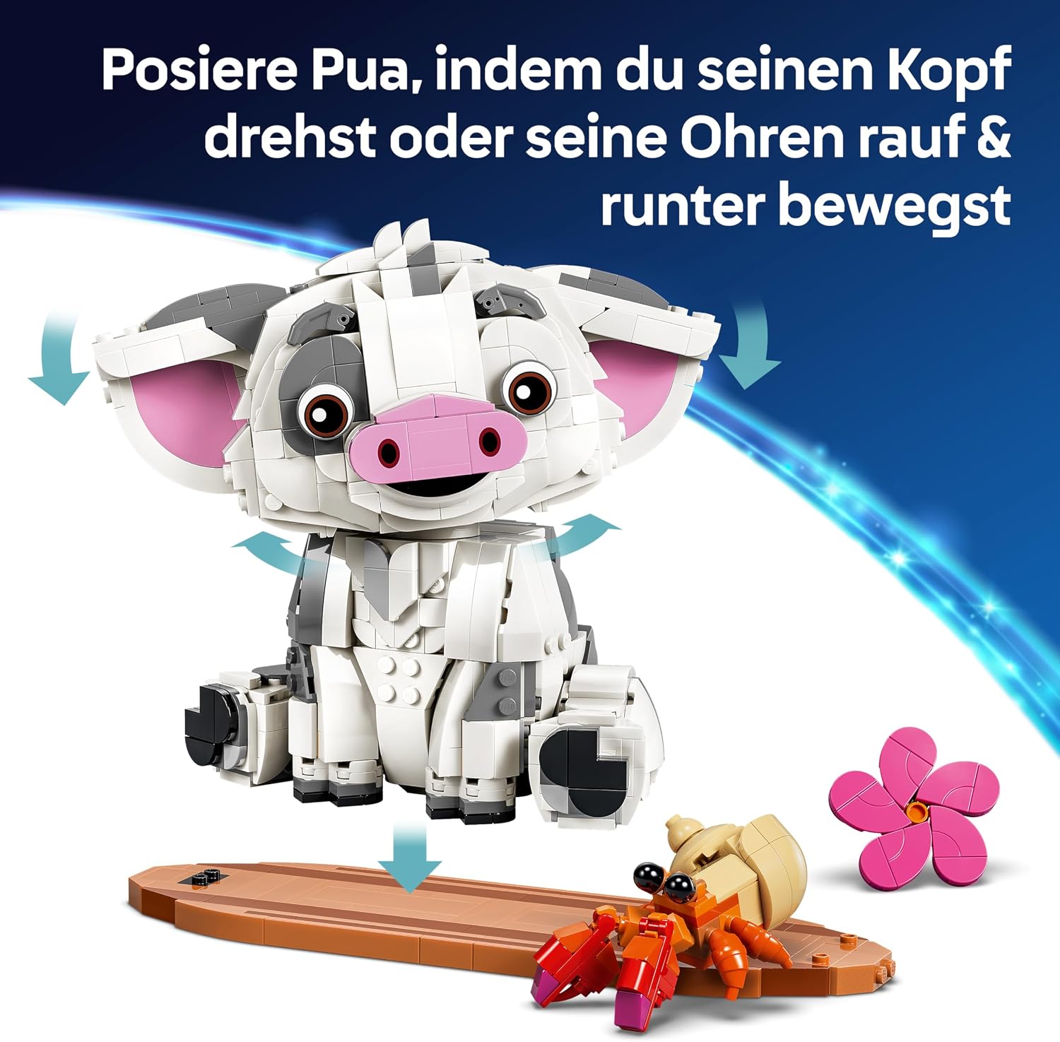 Thumbnail 4 de LEGO Disney Vaiana Pua – Das detailreiche Schweinchen-Set (43292) als Zimmerdeko