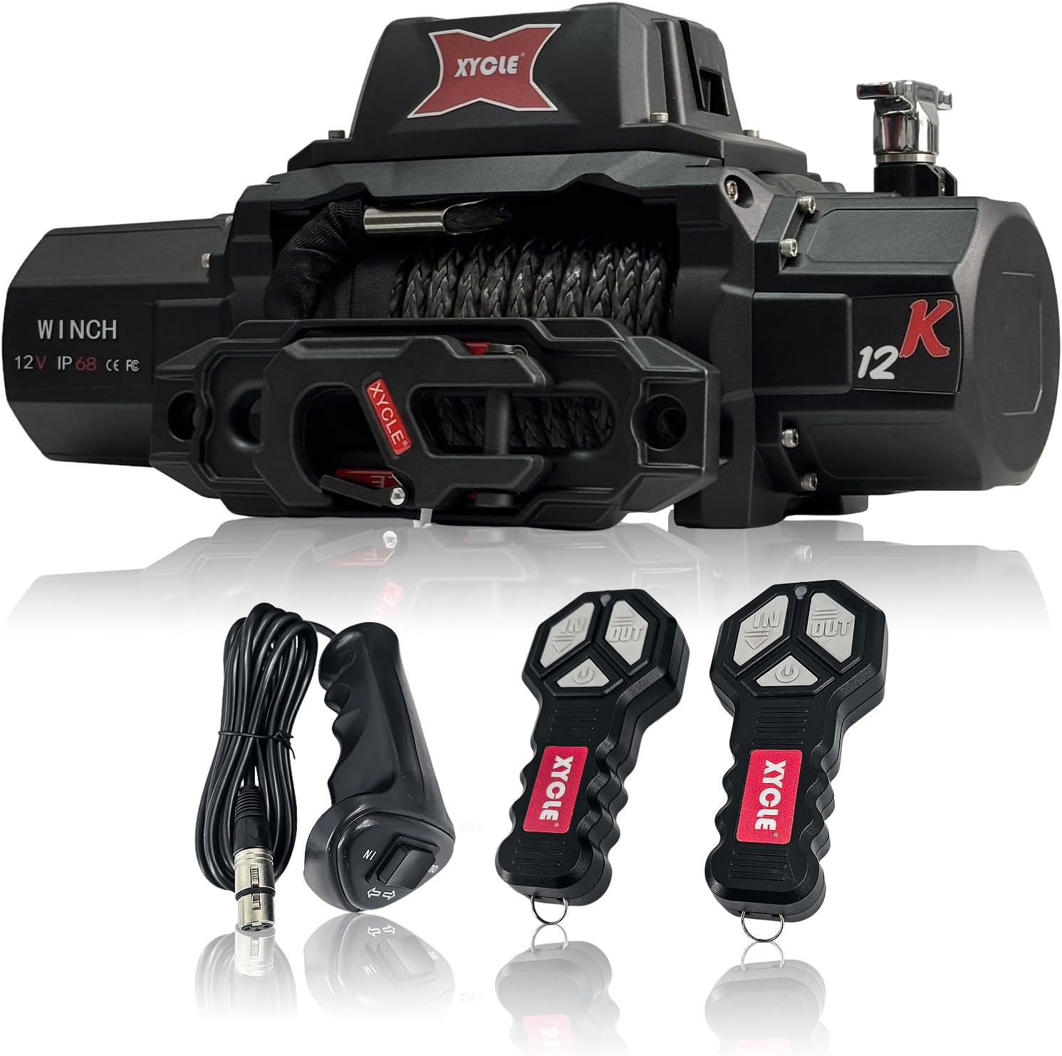 Detalle de XYCLE 12000lbs Electric Winch 12V IP68 Waterproof