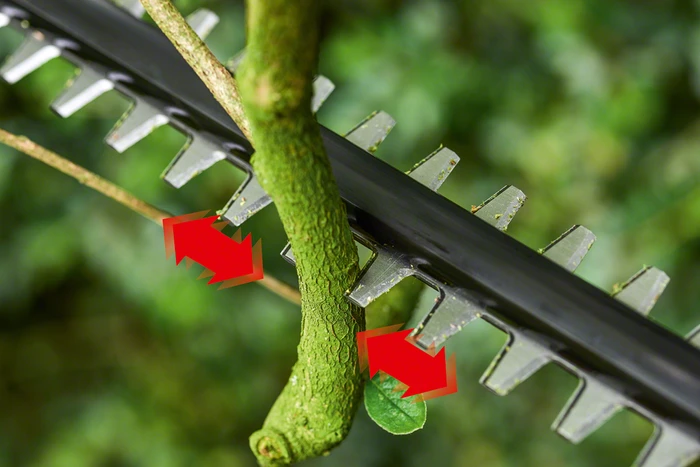 Detalle de Bosch UniversalHedgePole 18 (ohne Akku) – kabellose Hebe-/heckenschere mit Teleskopstiel