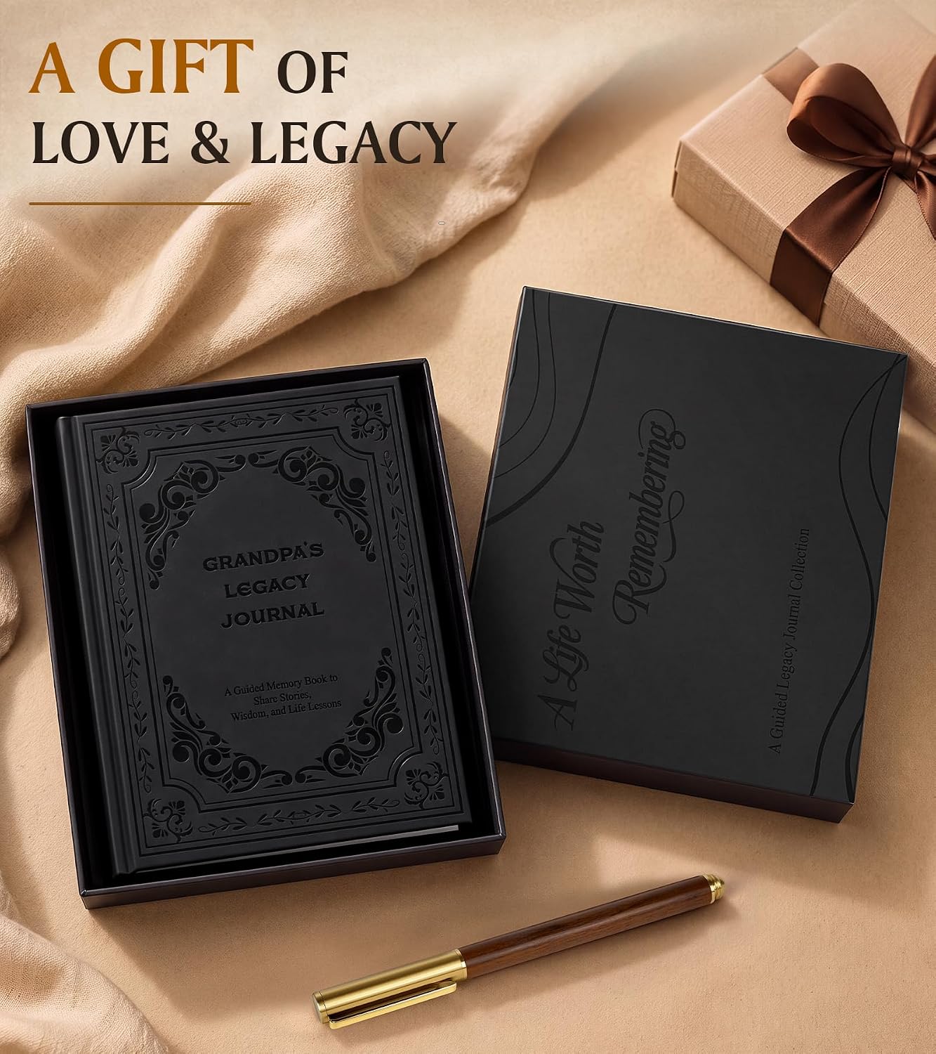 Thumbnail 5 de PAPEJOON Grandpa's Legacy Journal, Hardcover Memory Book with 200+ Prompts