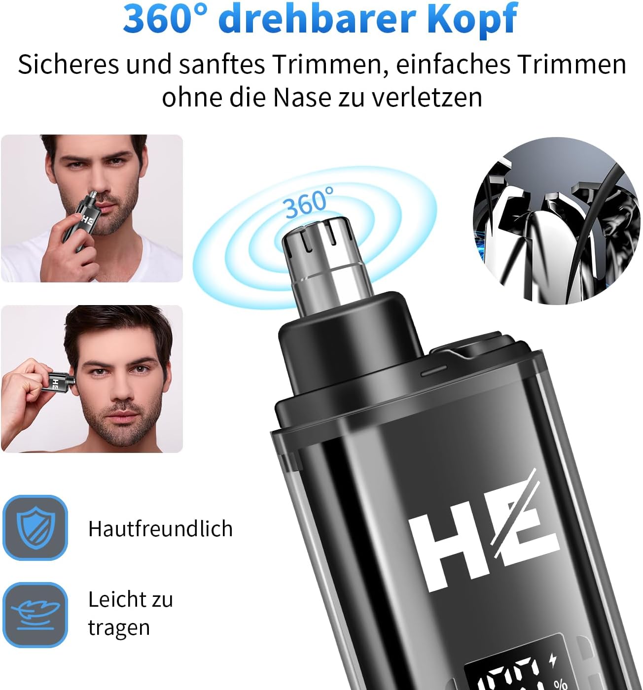 Detalle 2 de HIENA PRO Profi Haarschneidemaschine 150 Min Laufzeit