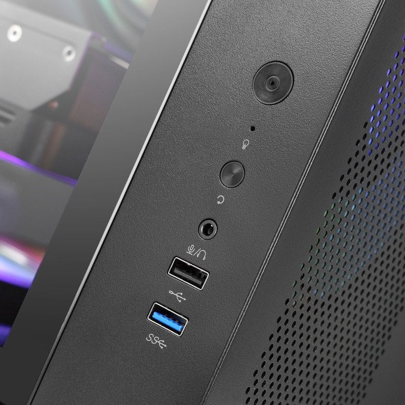 Detalle de Mars Gaming MCV-ONE: Caja Gaming ATX con doble cristal templado y ventilador FRGB de 12 cm