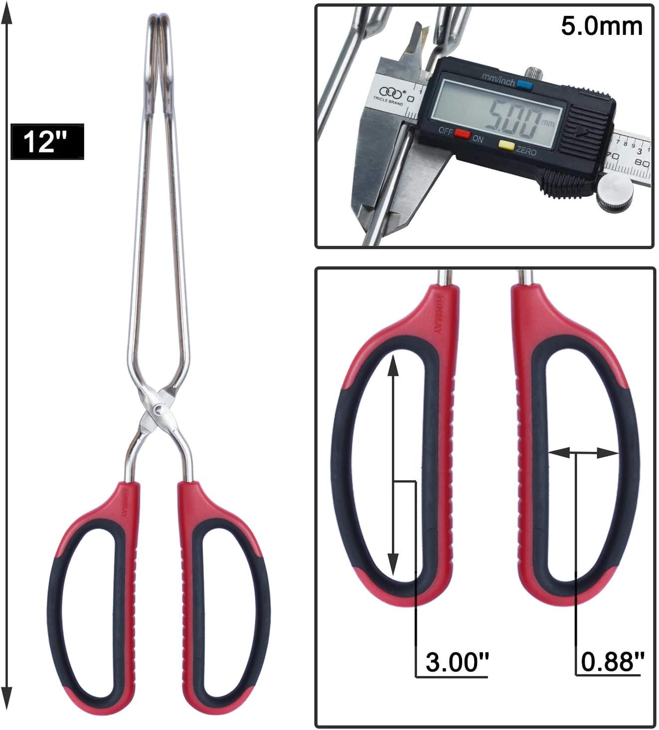Detalle de HINMAY Scissor Tongs 12-Inch