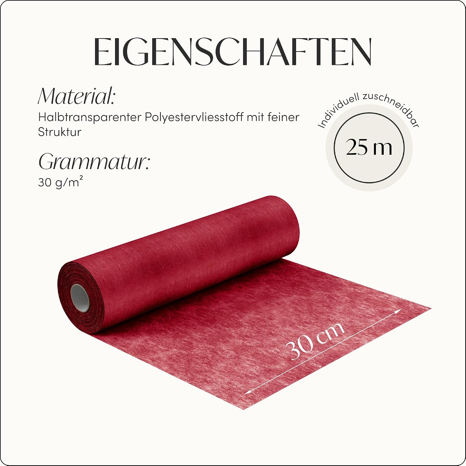 Thumbnail 4 de 100%Mosel Vlies Tischläufer 30 cm