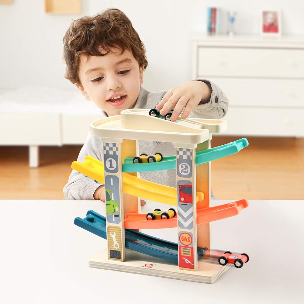 Thumbnail 4 de TOP Bright Toddler Wooden Race Track with 4 Cars