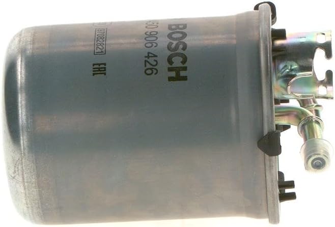 Detalle de Bosch N6426 0450906426 dieselbrandstoffilter met metalen behuizing