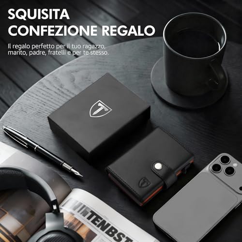 Thumbnail 7 de TENBST Portefeuille Homme Ultra-Mince – Portefeuille RFID élégant et compact pour 7 cartes