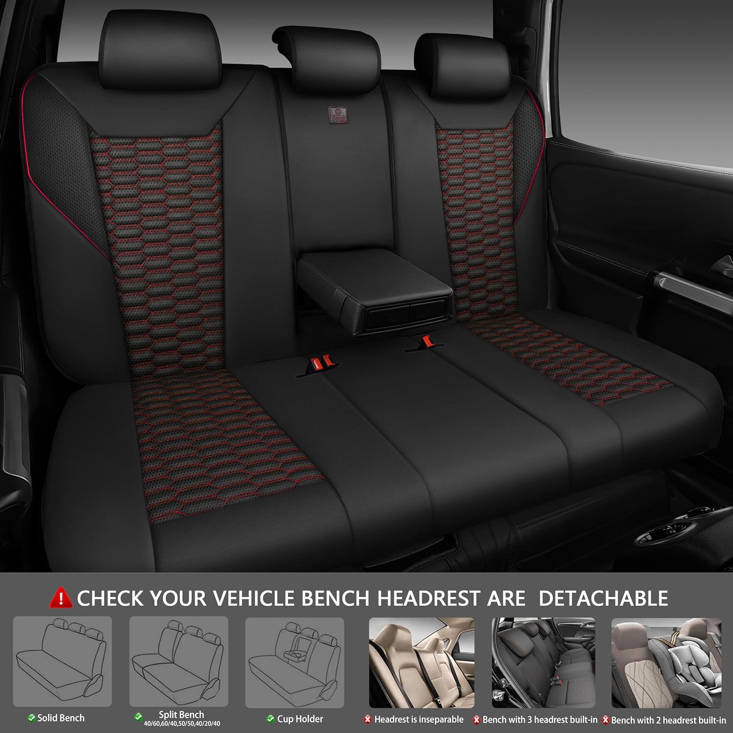 Thumbnail 4 de CAR PASS 3D Foam Mesh Leather Seat Covers, Universal