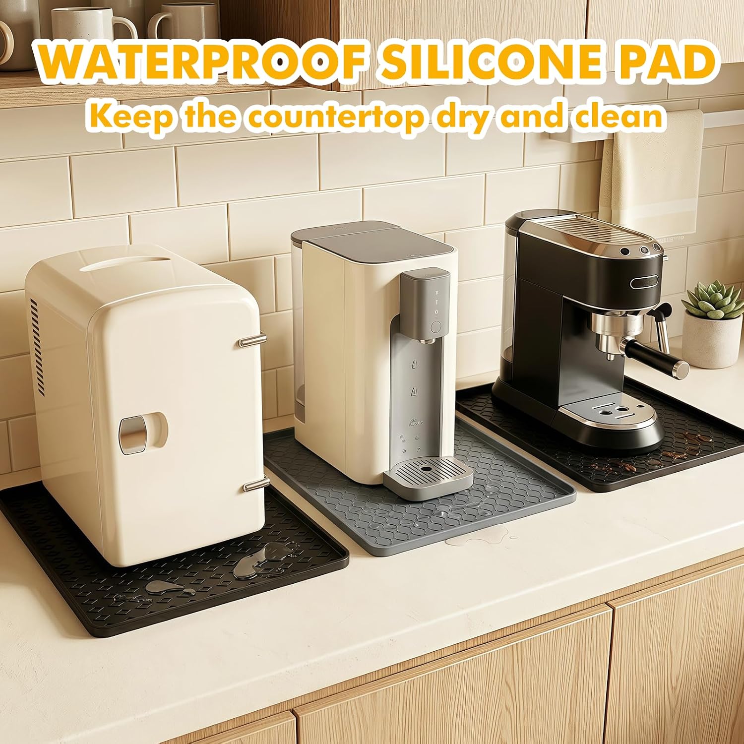 Detalle de Swihorab Silicone Appliance Mat 19.7 x 19.7 Inches
