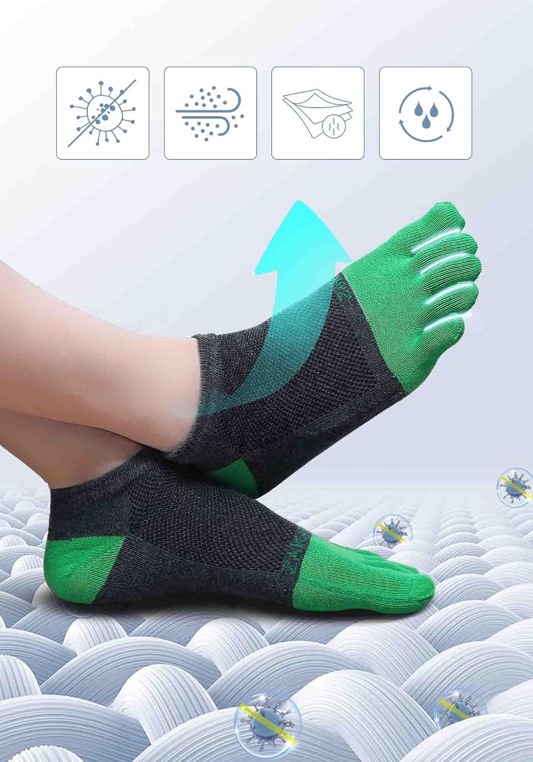 Thumbnail 5 de ZAKASA Chaussettes 5 Doigts 5 paires