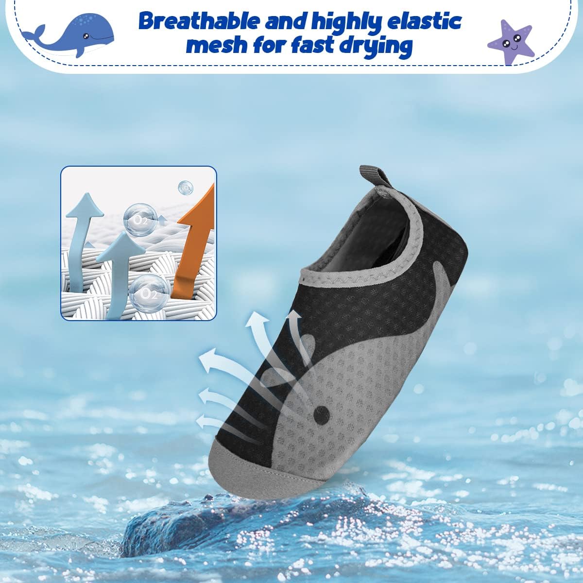 Thumbnail 3 de WateLves Kinder-Badeschuhe/Wasserschuhe in Barfuß-Optik – rutschfest, schnell trocknend für Pool & Strand