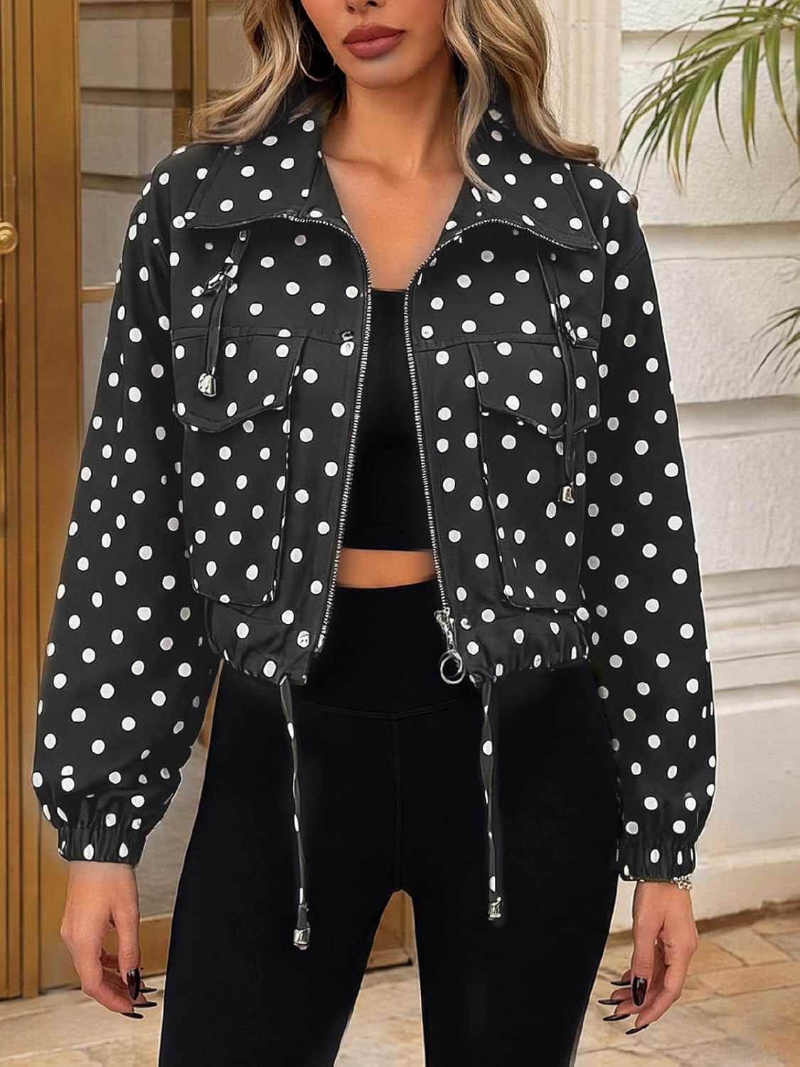 Thumbnail 6 de Tankaneo Cropped Jacket Zip Up Lightweight