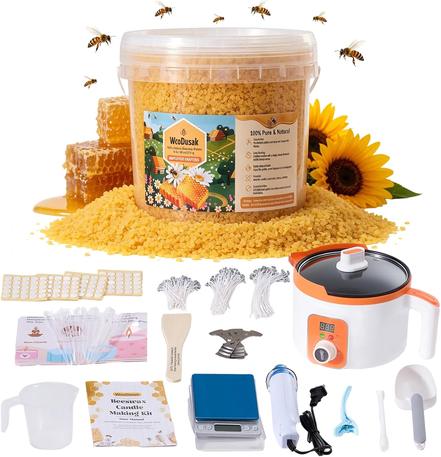 WcoDusak Beeswax Candle Making Kit 6 lb