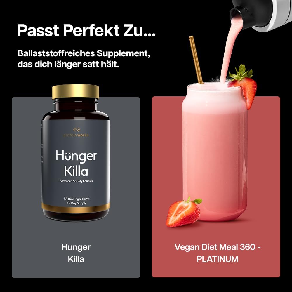 Thumbnail 6 de Protein Works | Vegan Diet Meal 360 – PLATINUM Innovation – Erdbeer-Sahne, 500 g, 8 Mahlzeiten