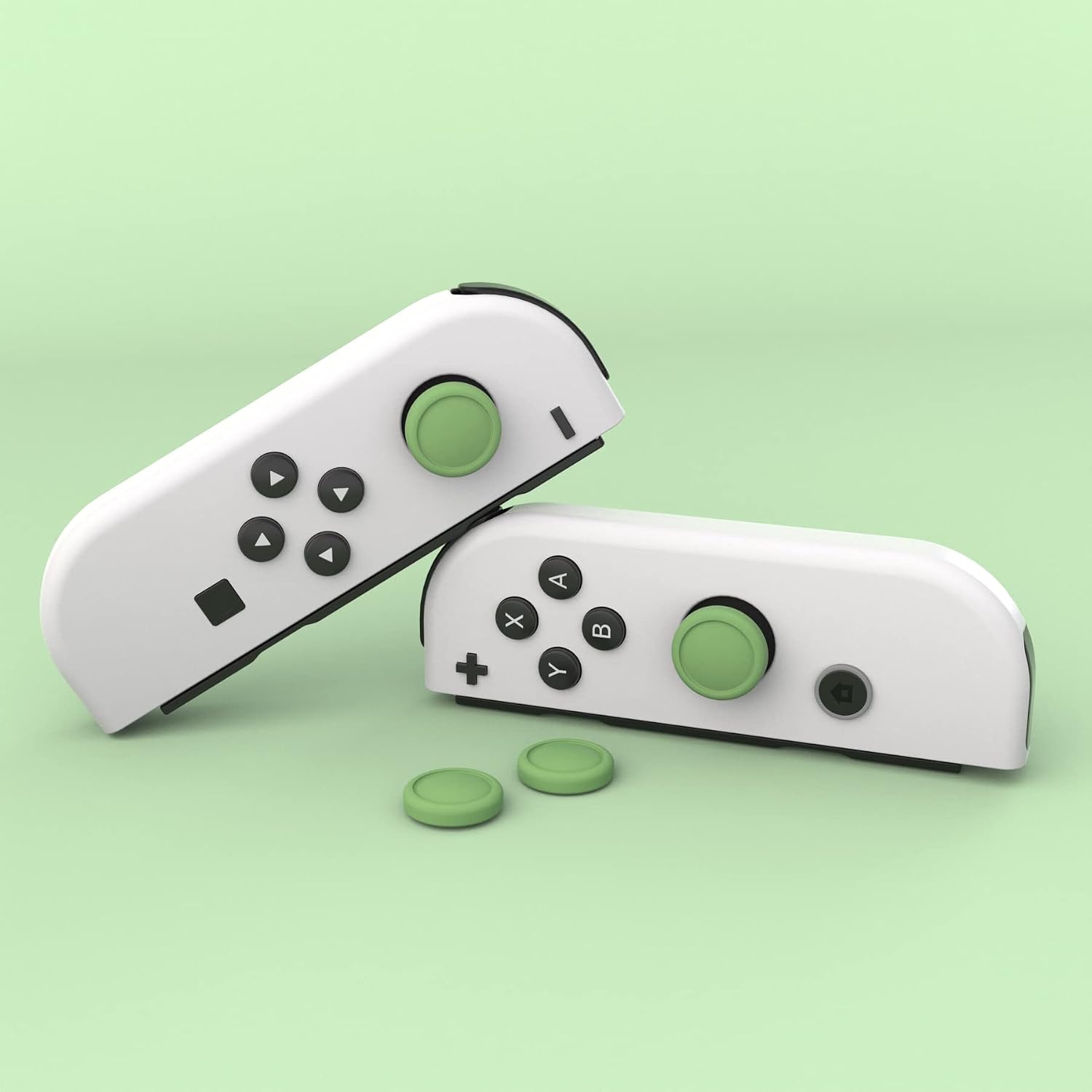 Thumbnail 3 de eXtremeRate PlayVital silicone thumb grip covers for Nintendo Switch Joy-Cons (Matcha Green)