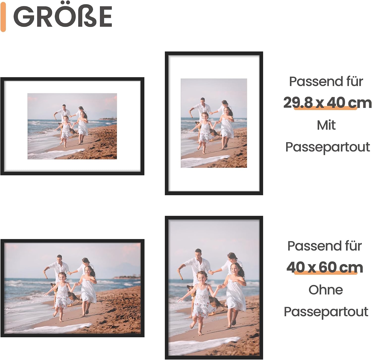 Detalle de upsimples 3 Pack Bilderrahmen 40x60 đŒ
