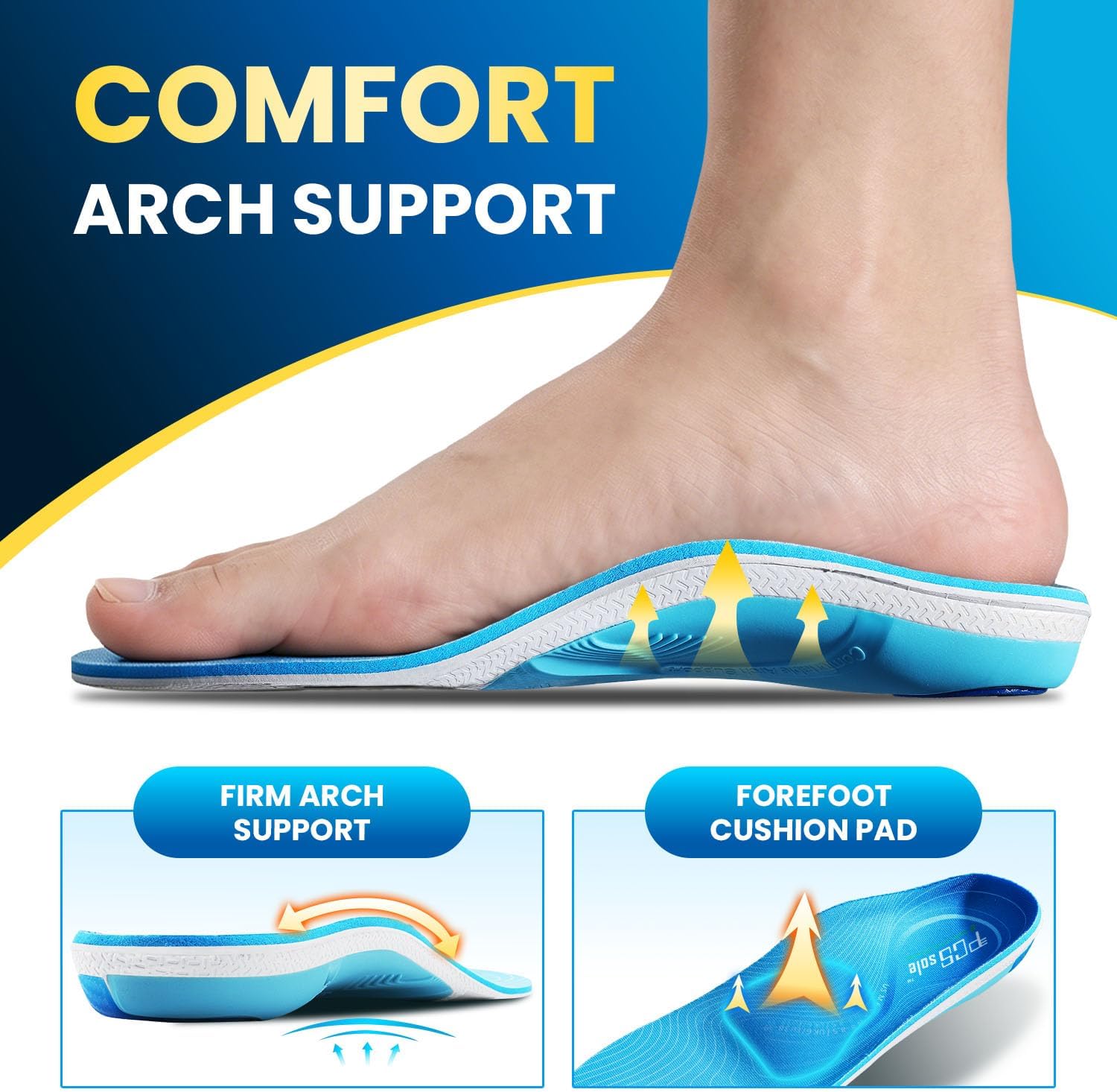 Thumbnail 2 de PCSsole Orthotic Insoles, Men's 13–13.5/Women's 15–15.5