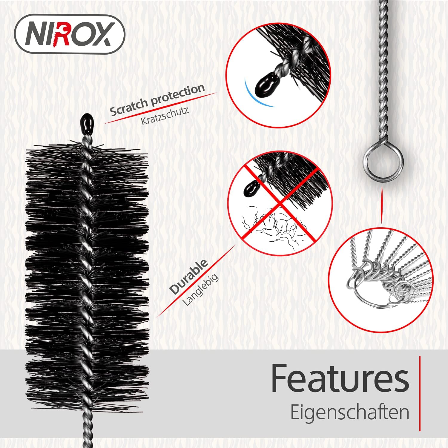 Thumbnail 2 de Nirox 13-delige nylon reinigingsborstelset voor rietjes en smalle openingen