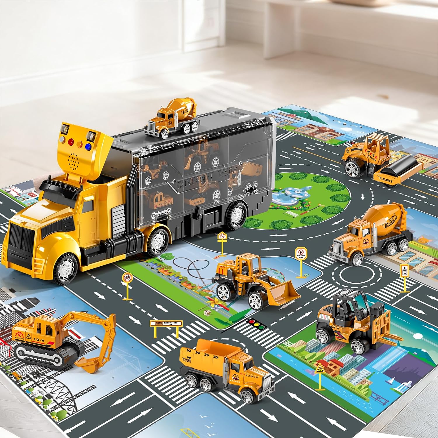 Detalle 2 de NIPLOOOW Construction Trucks Toy Set for Ages 3–9 🚚