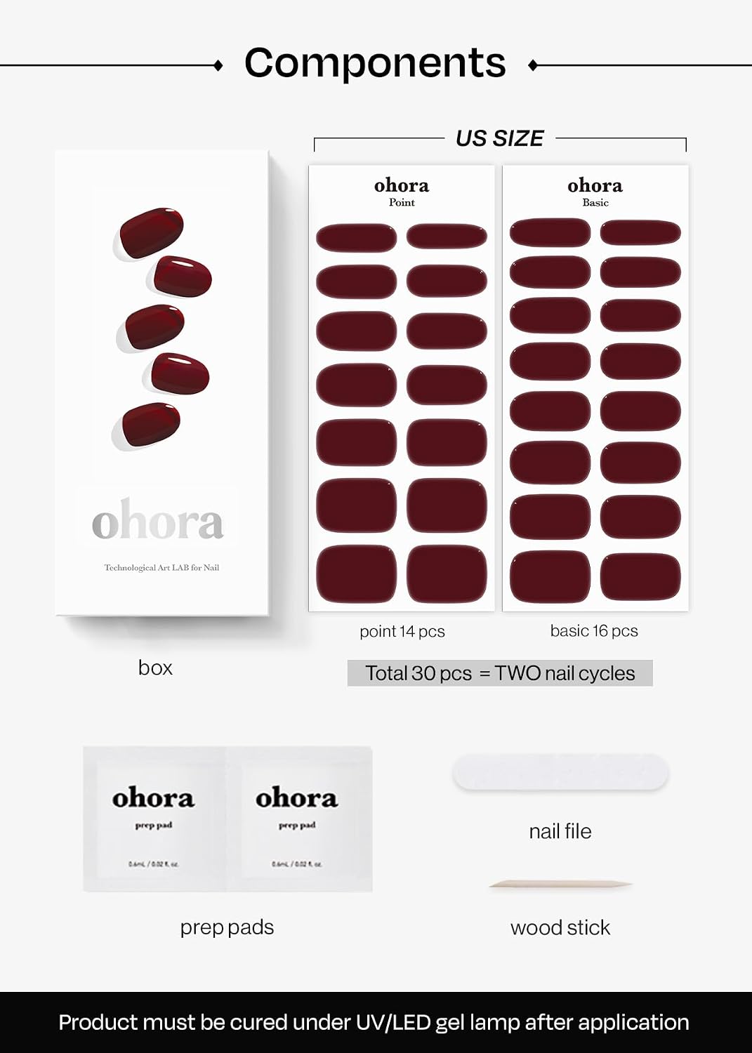 Thumbnail 5 de ohora Semi Cured Gel Nail Strips 30pcs 💅