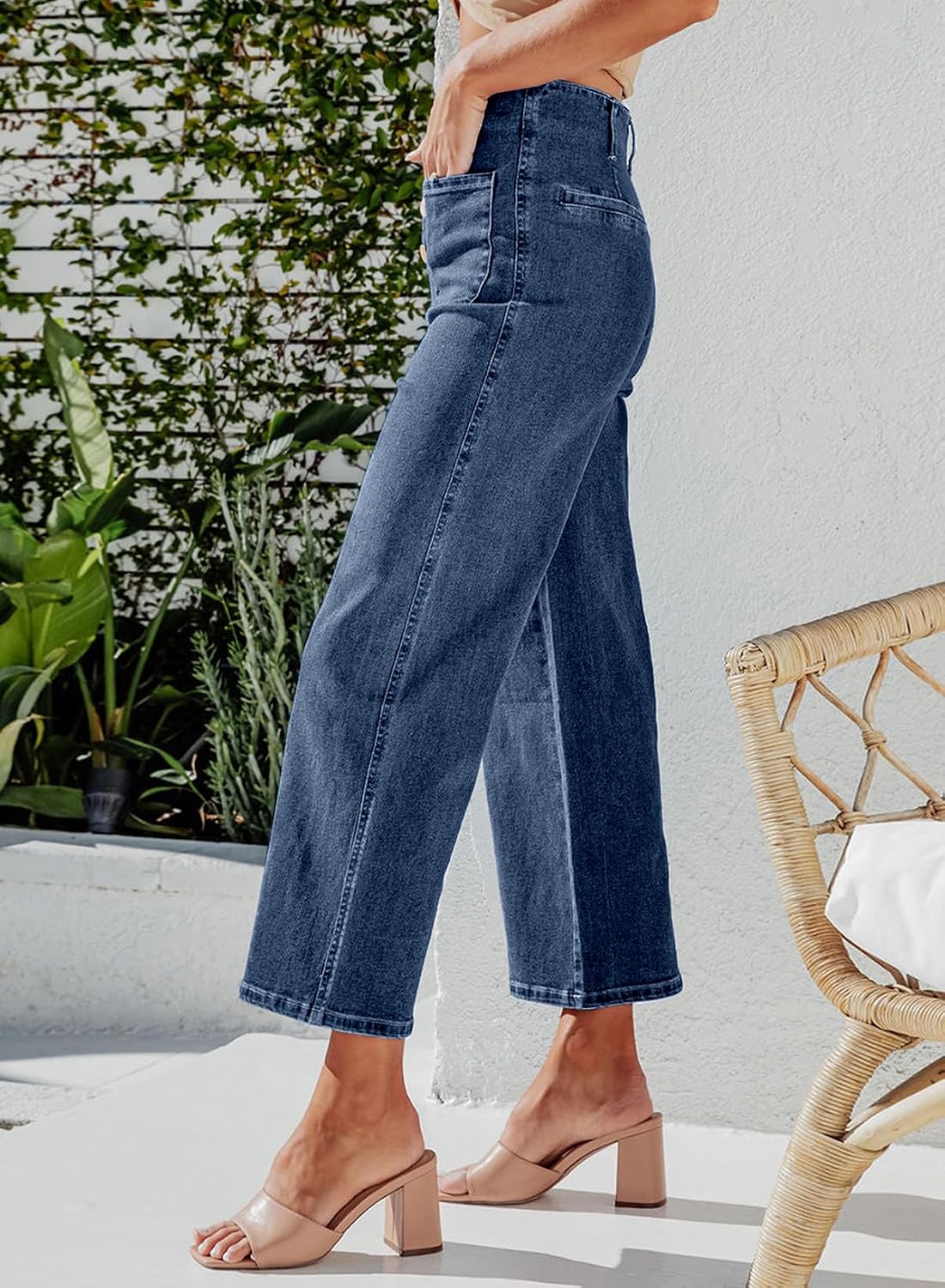 Detalle 2 de SIDEFEEL Wide Leg Jeans High Waisted