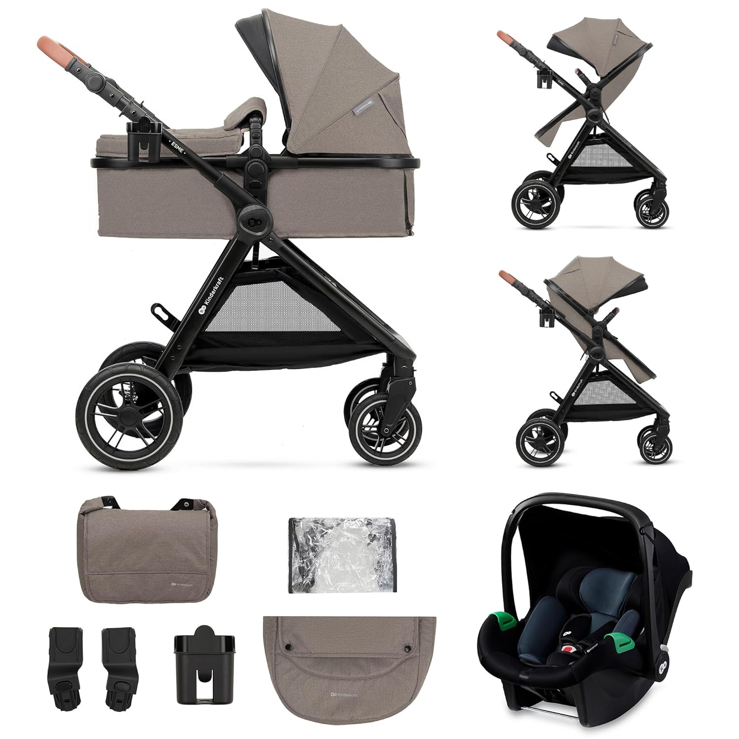Detalle de Kinderkraft ESME Kinderwagen 22 kg 🚼