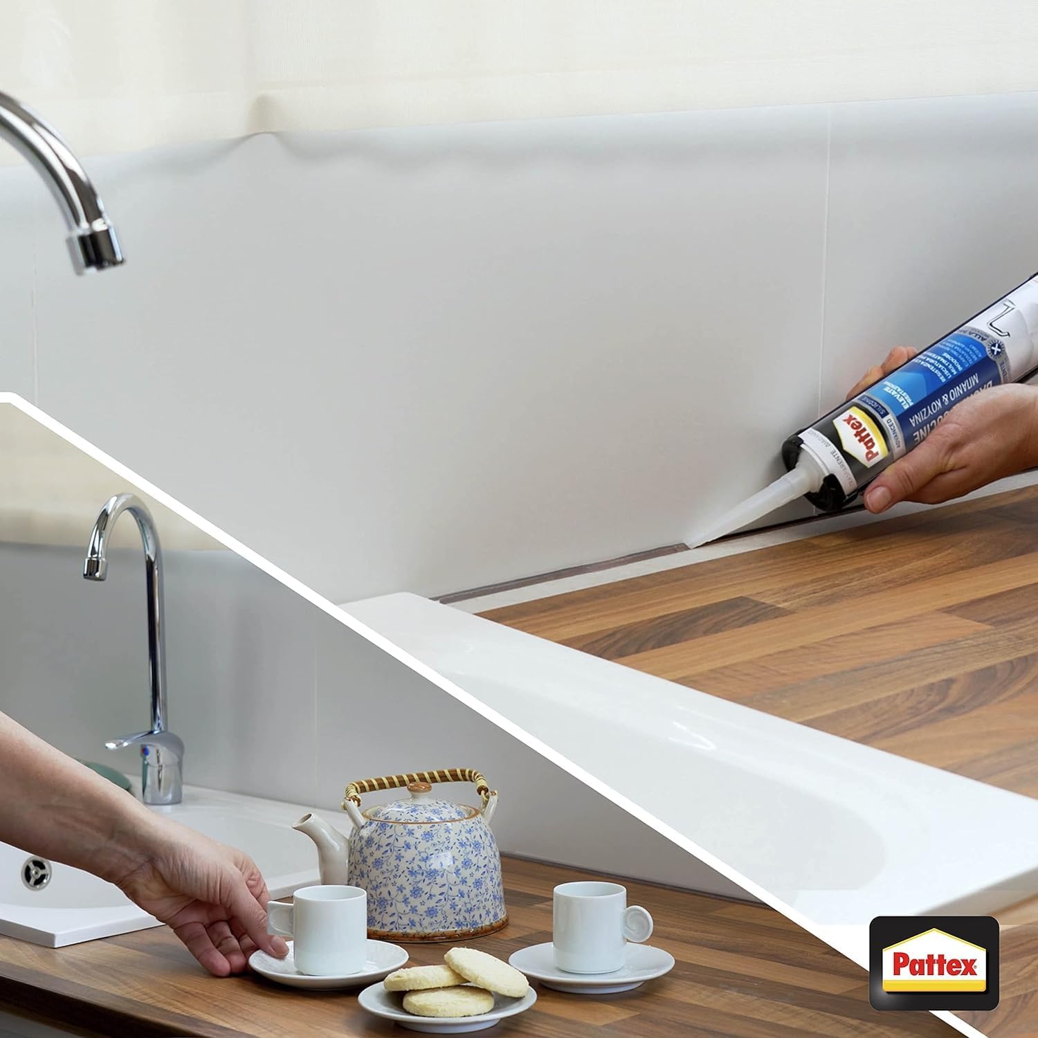 Thumbnail 4 de PATTEX Bagni&Cucine Premium Silicone Trasparente: sigillante multimateriale anti muffa da 280 ml