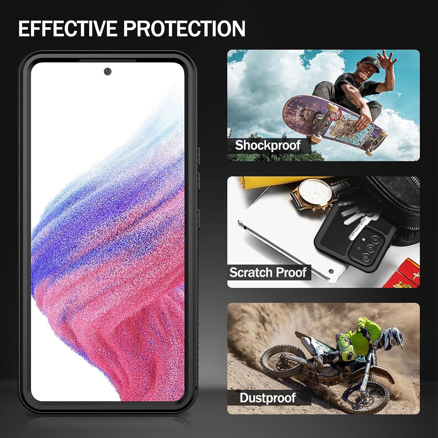 Thumbnail 5 de wahhle Galaxy A53 5G case 360° protection