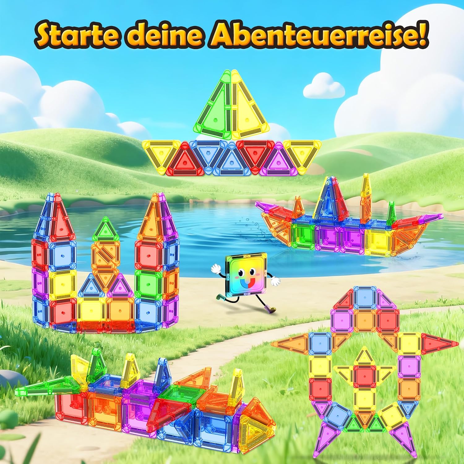Thumbnail 6 de Magnetische Bausteine 36‑teilig für Kleinkinder 🧩