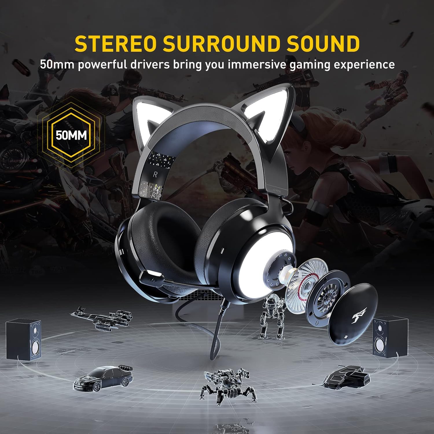 Thumbnail 2 de SOMiC GS510 Cat Headset