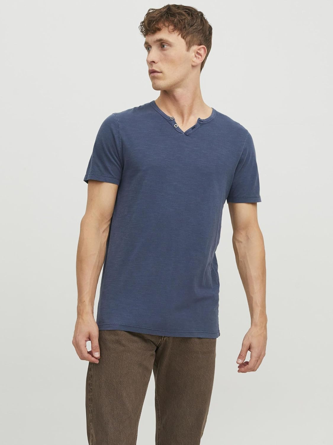 Thumbnail 1 de JACK & JONES T-Shirt Melange con collo a spacco