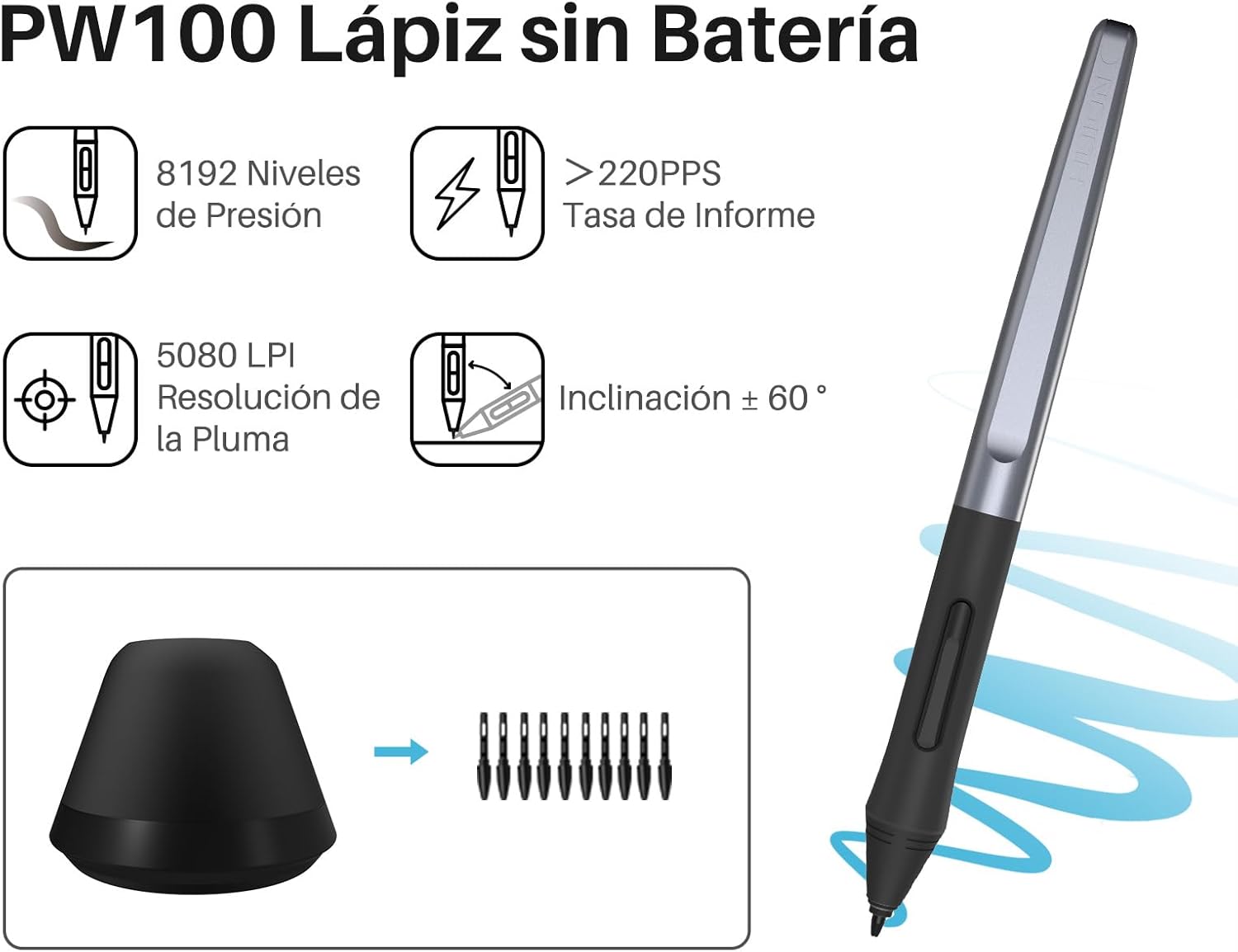 Thumbnail 3 de HUION Inspiroy H1060P Tableta Gráfica 10"x6.25" 🎨