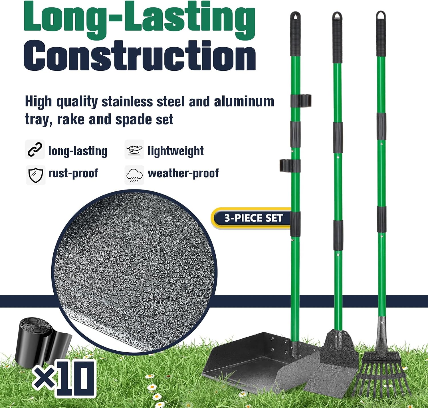 Thumbnail 4 de Heavy Duty Dog Pooper Scooper Kit with Long Handle
