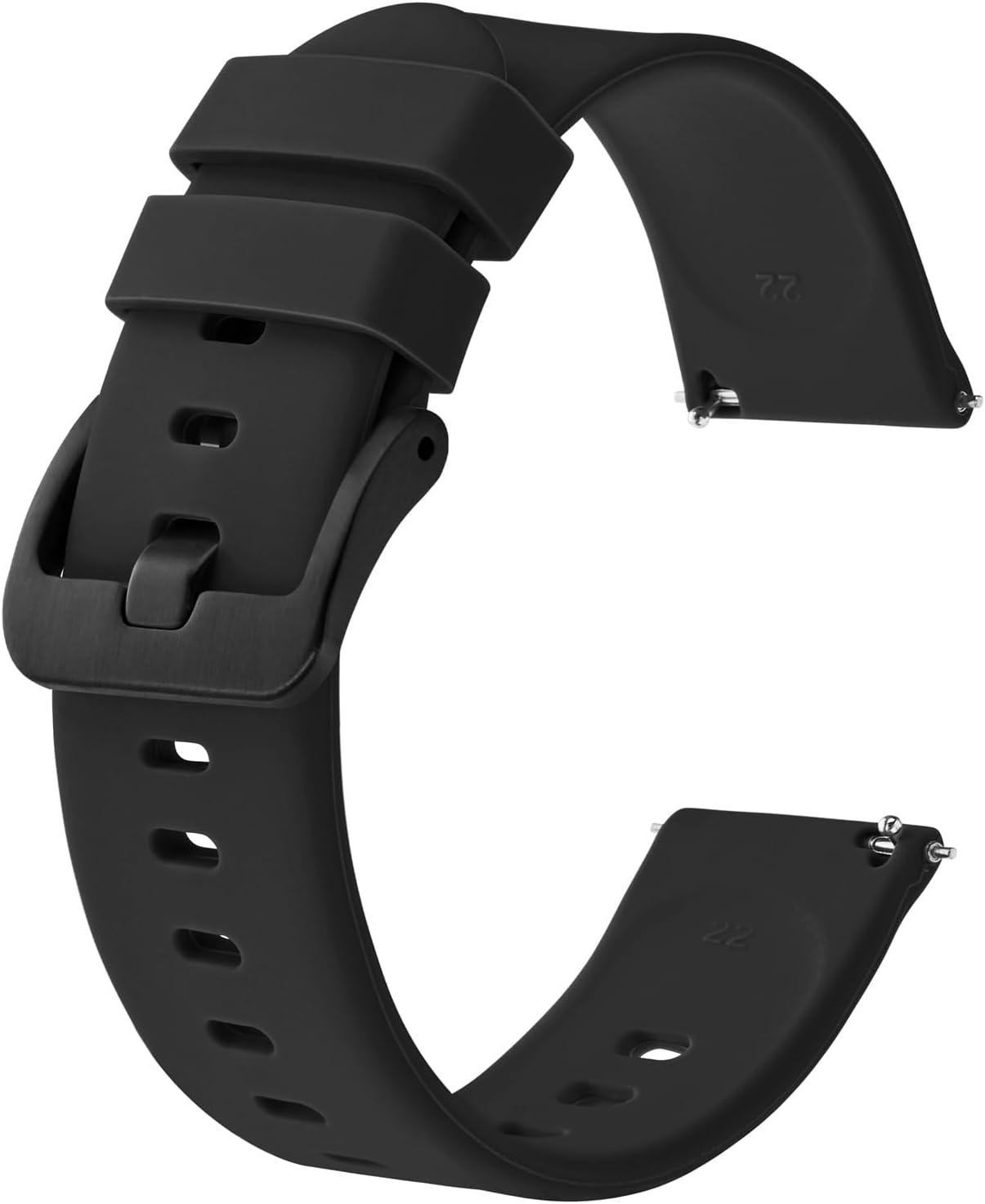 Detalle 2 de BISONSTRAP Silikon-Uhrenarmband, Leichtgewicht mit Schnellverschluss 14–22 mm