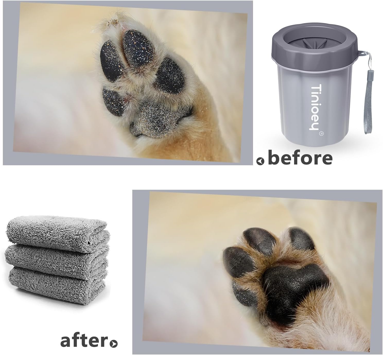 Detalle 2 de Tinioey Dog Paw Cleaner for Medium Dogs 5.3in