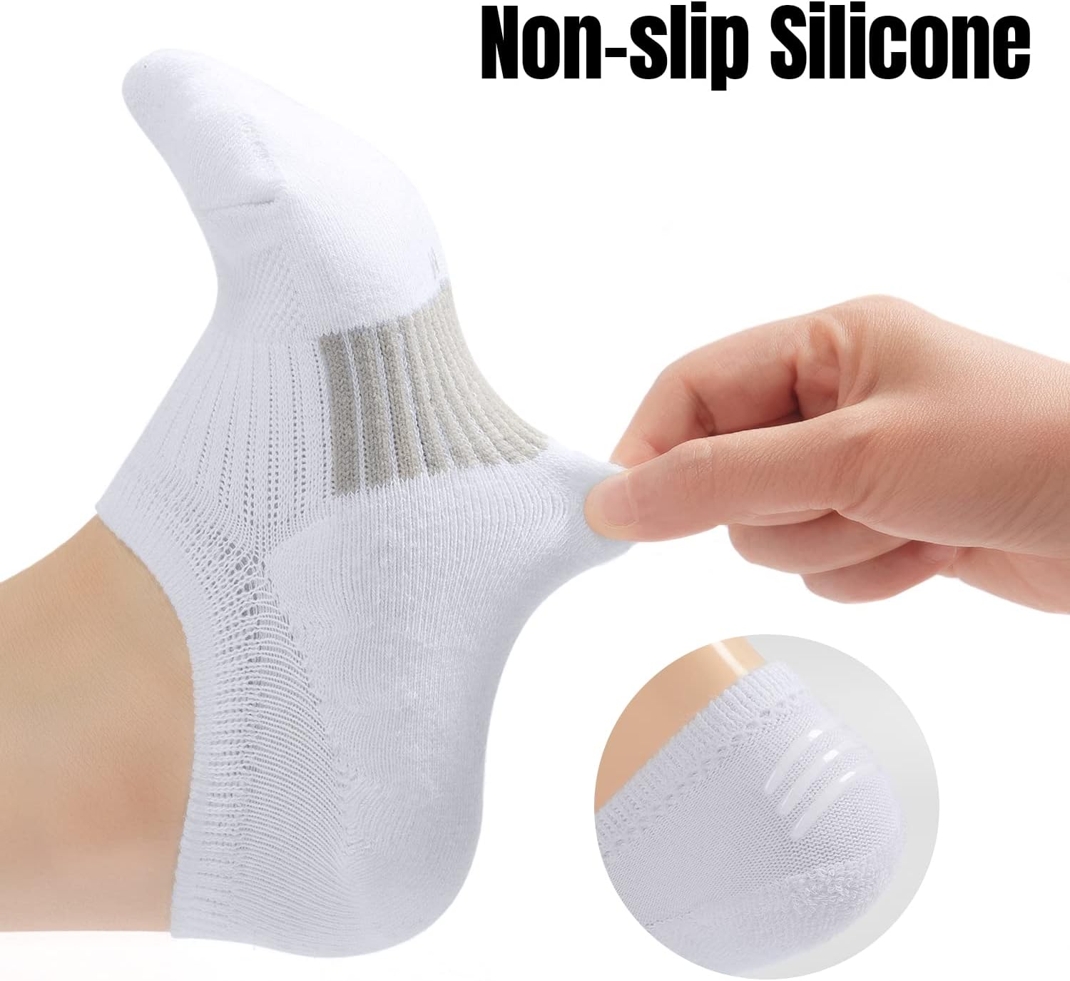 Thumbnail 4 de Toes Home Sneaker-Socken für Damen (6 Paar) mit Silikonpad – unsichtbare Füßlinge 35–38 & 39–42