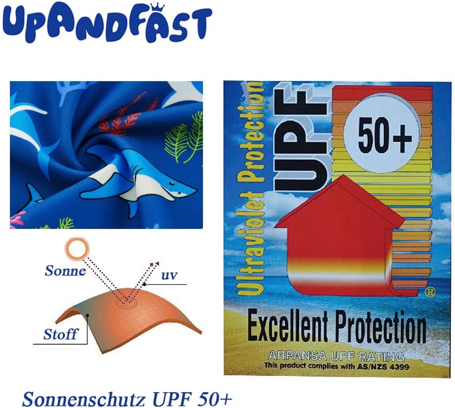 Thumbnail 4 de upandfast Baby Badeanzug mit Sonnenhut UPF 50+ – einteilig mit Schutz & einfachem An- und Ausziehen