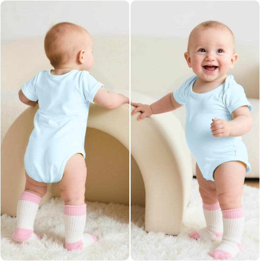 Detalle de Vicloon Bébé Body Mixte - Lot de 5 bodies à manches courtes en coton pour bébé