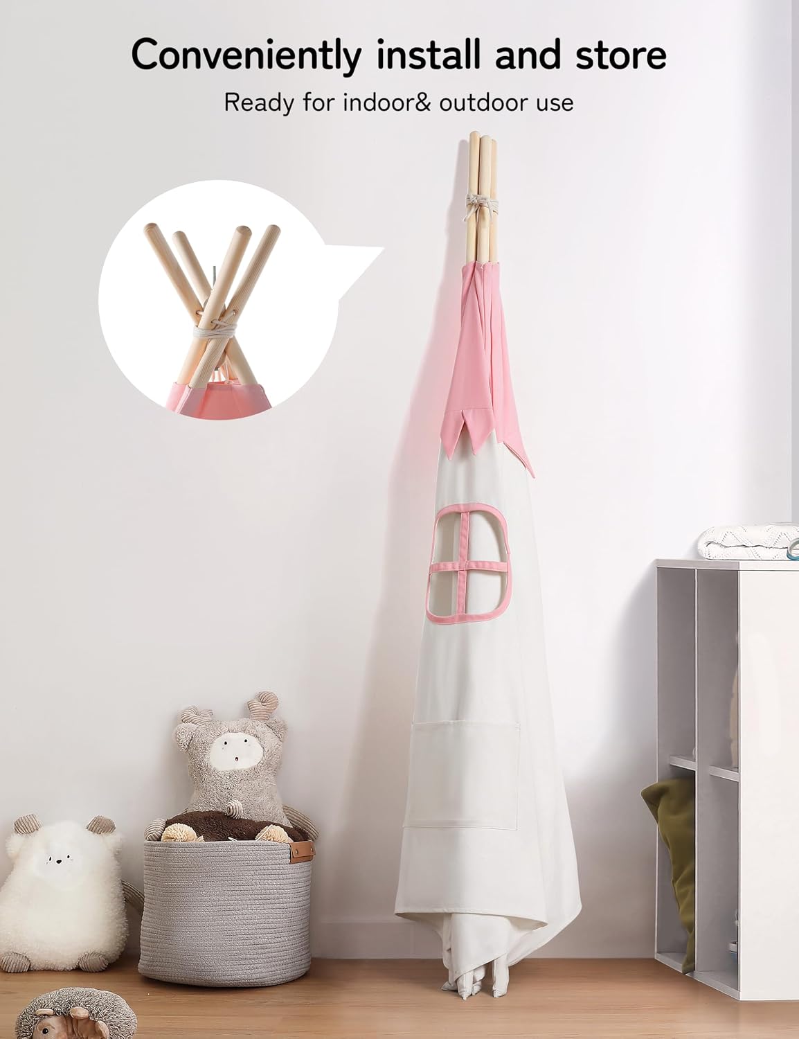 Thumbnail 4 de Besrey Tipi Zelt für Kinder 120 cm